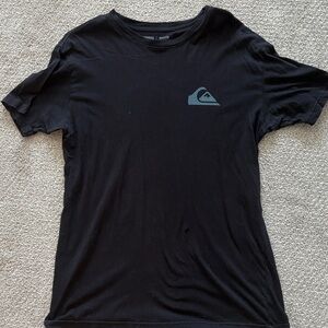 Quiksilver Black Tee with Gray Logo